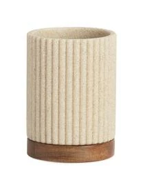 Andrea House Zahnputzbecher Laura Mit Holz-Dekor