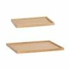 Hübsch Handgefertigtes Deko-Tablett-Set Nature, 2-tlg.